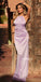 Halter Fashion Lavender Soft Satin Mermaid Backless Bridesmaid Dress, FC7056