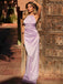 Halter Fashion Lavender Soft Satin Mermaid Backless Bridesmaid Dress, FC7056