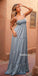 Spaghetti Straps A-line Soft Satin Backless Long Bridesmaid Dress, FC7058