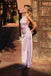 Halter Fashion Lavender Soft Satin Mermaid Backless Bridesmaid Dress, FC7056
