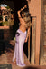 Halter Fashion Lavender Soft Satin Mermaid Backless Bridesmaid Dress, FC7056
