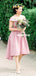 Stunning Off Shoulder High-Low Backless Jersey Bridesmaid Dress, FC5058