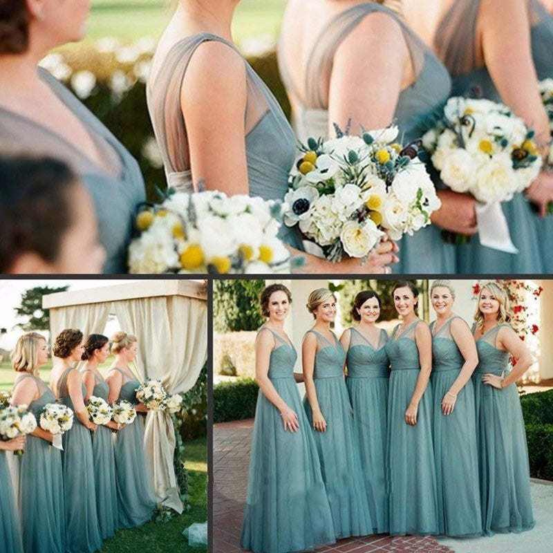 Long Bridesmaid Dress, Tulle Bridesmaid Dress, Sleeveless Bridesmaid Dress, Dress for Wedding, Charming Bridesmaid Dress, Floor-Length Bridesmaid Dress, LB0782