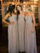 Chiffon Sweet Heart Bridesmaid Dress, Simple Floor-Length Bridesmaid Dress, LB0823
