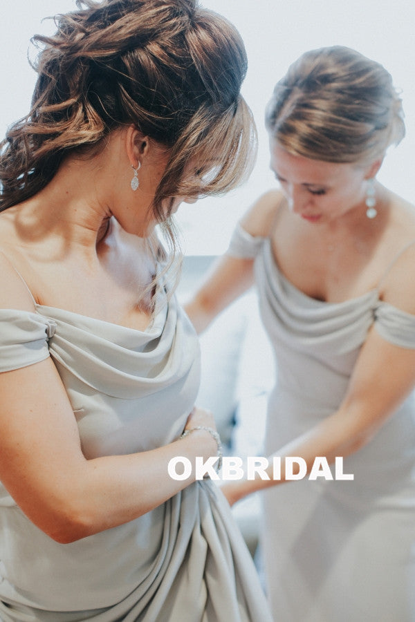 Charming Off Shoulder Bridesmaid Dresses, Long Chiffon Bridesmaid Dresses, KX974