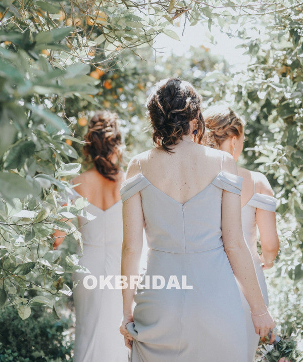Charming Off Shoulder Bridesmaid Dresses, Long Chiffon Bridesmaid Dresses, KX974