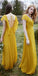 Mismatched A-Line Chiffon Backless Cheap Bridesmaid Dress, FC1798