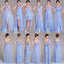 Beautiful Mismatched Differeent Styles A Line Lace Up Back Inexpensive  Long Bridesmaid Dresses for Wedding, WG189