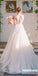 Spaghetti Straps Chiffon Backless A-Line Applique Wedding Dresses, FC1905