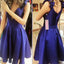 New Arrival Royal Blue simple V-neck junior charming for teens formal homecoming prom dresses, BD00197