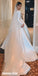 Elegant A-line Long Sleeve Simple Wedding Dresses, FC2027