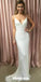 White Sequin Prom Dress, Spaghetti Straps V-Back Prom Dress, KX214