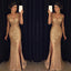 Sleeveless Prom Dress, Tulle Prom Dress, Beaded Prom Dress, Side Split Prom Dress, KX22