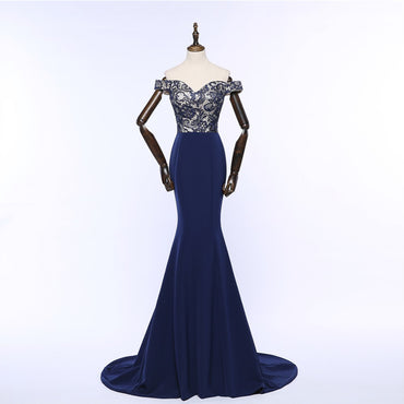 Long Bridesmaid Dress, Satin Bridesmaid Dress, Off Shoulder Bridesmaid Dress, Dress for Wedding, Lace Bridesmaid Dress, Mermaid Bridesmaid Dress, LB0253