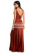 Sexy V-Neck Sleeveless Prom Dress, Charming Satin Slit Pleated Prom Dress, KX254