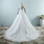 Long Wedding Dress, Tulle Wedding Dress, A-Line Bridal Dress, Spaghetti Straps Wedding Dress, Beach Wedding Dress, Backless Wedding Dress, Deep V-Neck Wedding Dress, LB0447