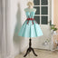 Satin Applique Tulle Graduation Dress, Knee-Length Homecoming Dress, LB0267