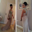 Sexy Long Sleeve One Shoulder High Neck Open Back Shinning Long Prom Dresses, WG280