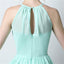 Short Sleeveless Mint Green Bridesmaid Dress, Chiffon Wedding Party Dress, LB0285