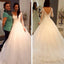 Charming V-Neck Long Sleeve Lace Wedding Party Dresses, Gorgeous Bridal Gown, WD0032