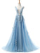 Long Prom Dresses, Tulle Prom Dresses, Elegant Party Prom Dresses, Applique Evening Dresses, A-Line Prom Dresses , Beading Prom Dresses Online, LB0363