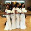 Mermaid White Sexy Inexpensive Elegant Long Bridesmaid Dresses, WG371