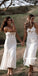 Ivory Chiffon Sleeveless Mermaid Ankle-Length Bridesmaid Dress, FC3923