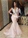 Newest Long Sleeves Lace Appliques Mermaid Tulle Wedding Dresses, FC4046