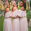 Long Bridesmaid Dress, Off-Shoulder Bridesmaid Dress, Chiffon Bridesmaid Dress, A-Line Dress for Wedding, Simple Design Bridesmaid Dress, Floor-Length Bridesmaid Dress, LB0413