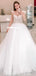 Gorgeous A-line Lace Top Sleeveless Tulle Long Wedding Dresses, FC4353