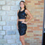 Black Sequin Mermaid Sparkle Sleeveless Cheap Homecoming Dress, FC438