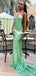 Sparkle Mermaid V-neck Sequin backless Long Prom Dresses, FC4545