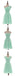 Mismatched Pleated Short Chiffon Bridesmaid Dress Mint Green 2017 Knee Length Wedding Bridesmaid Gowns,220047