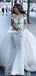 Stunning Off Shoulder Lace Backless 3D Flowers Wedding Dresses, FC4880