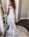 Long Lace Off Shoulder Bridal Dress, SexyTulle Floor-Length Mermaid Wedding Dress, LB0548