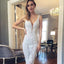 Long Wedding Dress, Lace Wedding Dress, See Through Bridal Dress, Backless Wedding Dress, V-Neck Wedding Dress, Sexy Wedding Dress, Wedding Dress with Train, LB0575