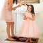 Pink A-Line Tulle Flower Girl Dresses, Popular Applique Little Girl Dresses, FC650