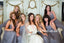 Honest One-Shoulder Tulle Backless Floor-Length Cheap Maxi Bridesmaid Dresses, KX654