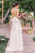 Cheapest V-Neck Sequin Top Bridesmaid Dress, Chiffon Backless Sleeveless Bridesmaid Dress, KX693