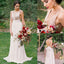 Cheapest V-Neck Sequin Top Bridesmaid Dress, Chiffon Backless Sleeveless Bridesmaid Dress, KX693