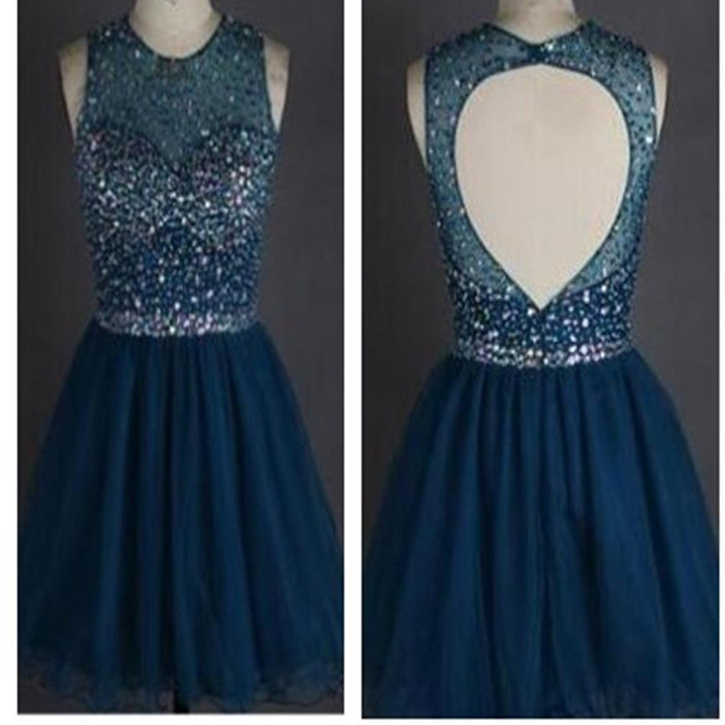 Popular sparkly open back freshman homecoming prom gowns dress,BD0077