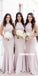 Pink Elegant Mermaid Sleeveless Bridesmaid Dress, Charming Floor-Length Bridesmaid Dress, KX782