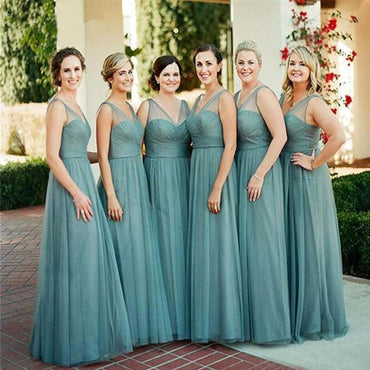 Long Bridesmaid Dress, Tulle Bridesmaid Dress, Sleeveless Bridesmaid Dress, Dress for Wedding, Charming Bridesmaid Dress, Floor-Length Bridesmaid Dress, LB0782