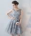 Short Homecoming Dress, Tulle Homecoming Dress, Sleeveless Homecoming Dress, Applique Homecoming Dress, Open-Back Junior School Dress, Knee-Length Homecoming Dress, LB0799