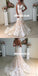 Honest Tulle Mermaid Wedding Dress, Applique Backless Cap Sleeve Wedding Dress, LB0804