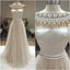 Long Ivory Prom Dresses, Charming Beaded Wedding Dresses, Tulle Prom Dresses, WD0126