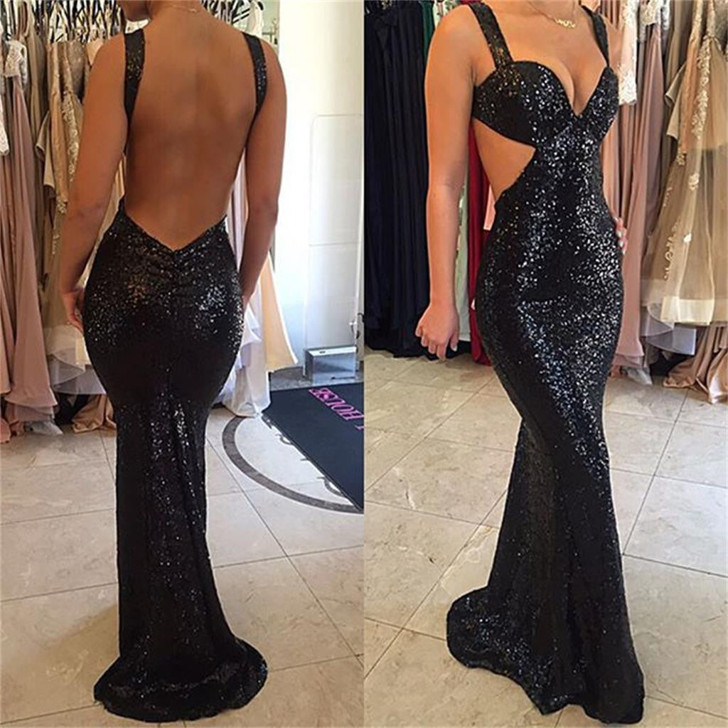 Black Sequined Prom Dresses,Sparkle Prom Dresses,Sexy Prom Dresses, Backless Prom Dresses,Party Dresses ,Cocktail Prom Dresses ,Evening Dresses,Long Prom Dress,Prom Dresses Online,PD0200