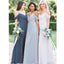 Different Colors Chiffon Bridesmaid Dress, Spaghetti Straps A-Line Backless Bridesmaid Dress, KX1494