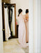 Honest Chiffon One-Shouder Backless Bridesmaid Dress, Charming Floor-Length Bridesmaid Dress, FC2051