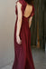 Simple A-Line Chiffon Inexpensive Open-Back Bridesmaid Dress, FC2054